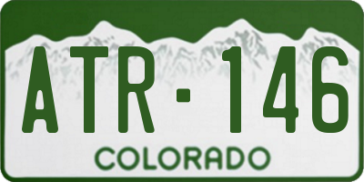 CO license plate ATR146