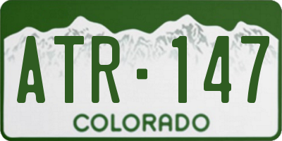 CO license plate ATR147