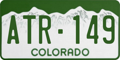 CO license plate ATR149