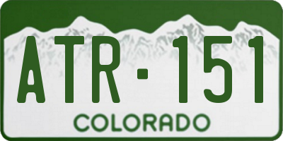 CO license plate ATR151