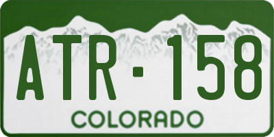 CO license plate ATR158