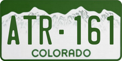 CO license plate ATR161