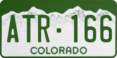 CO license plate ATR166