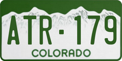 CO license plate ATR179