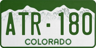 CO license plate ATR180
