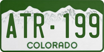 CO license plate ATR199