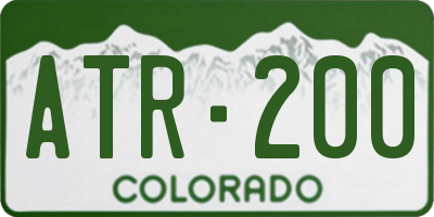 CO license plate ATR200