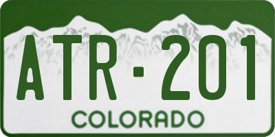 CO license plate ATR201