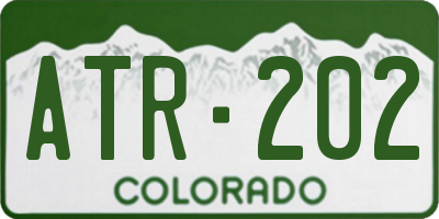 CO license plate ATR202