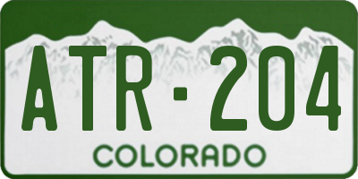 CO license plate ATR204