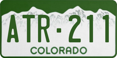 CO license plate ATR211