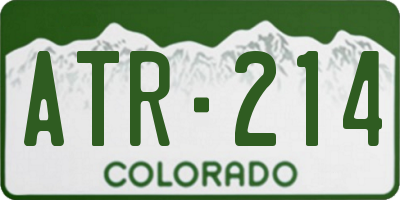 CO license plate ATR214