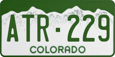 CO license plate ATR229