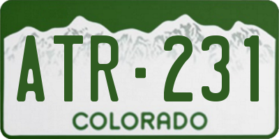 CO license plate ATR231