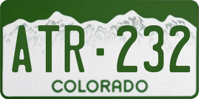 CO license plate ATR232
