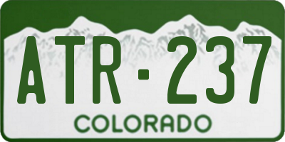 CO license plate ATR237