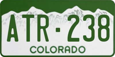 CO license plate ATR238