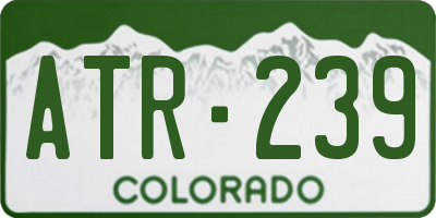 CO license plate ATR239