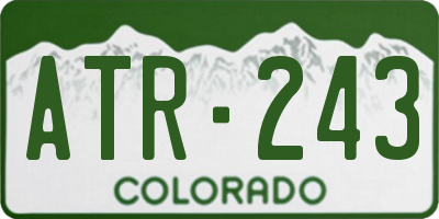 CO license plate ATR243