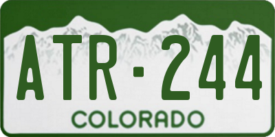 CO license plate ATR244