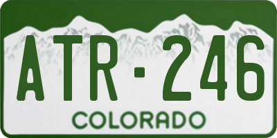 CO license plate ATR246