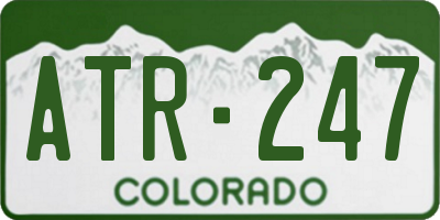 CO license plate ATR247