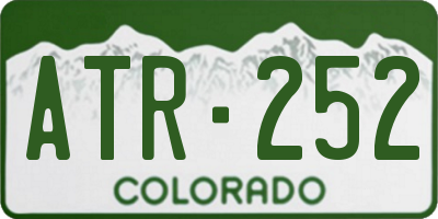 CO license plate ATR252