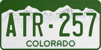 CO license plate ATR257