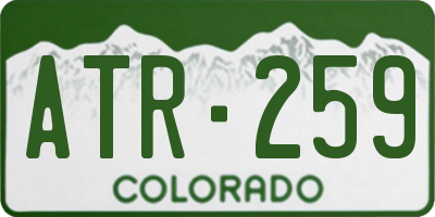 CO license plate ATR259