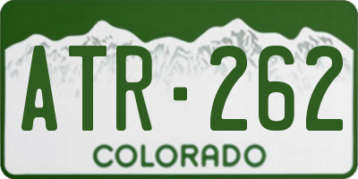 CO license plate ATR262