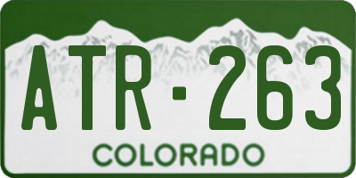 CO license plate ATR263