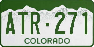 CO license plate ATR271