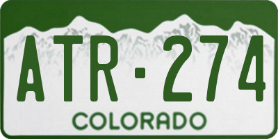 CO license plate ATR274