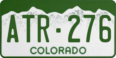 CO license plate ATR276