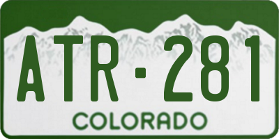 CO license plate ATR281