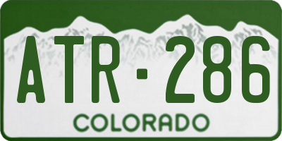 CO license plate ATR286