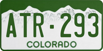 CO license plate ATR293