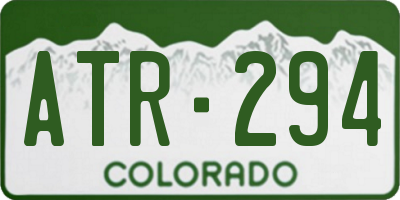 CO license plate ATR294