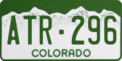 CO license plate ATR296