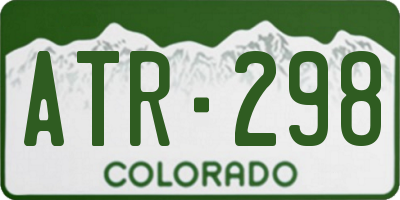 CO license plate ATR298