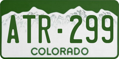 CO license plate ATR299