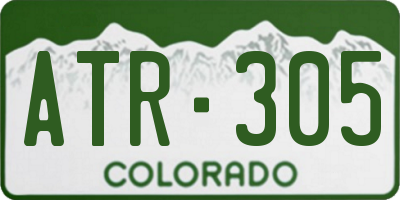 CO license plate ATR305
