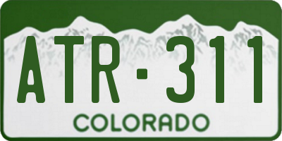 CO license plate ATR311