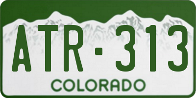 CO license plate ATR313