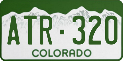 CO license plate ATR320