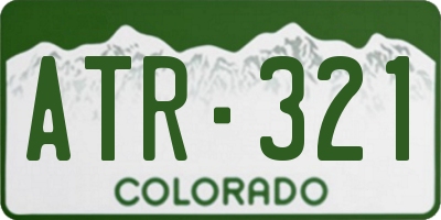 CO license plate ATR321