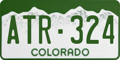 CO license plate ATR324