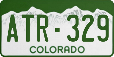 CO license plate ATR329
