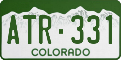 CO license plate ATR331