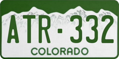 CO license plate ATR332